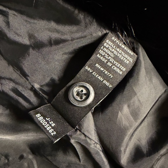 Jordan Craig Black Label Shearling Trench Coat Size XL Wool Blend - Picture 6 of 8